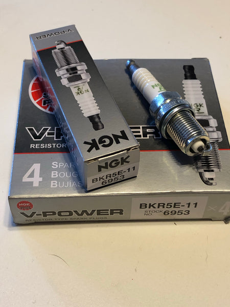 1994-2005 Mazda Miata NGK  Vpower Spark Plugs (4) BKRE5-11