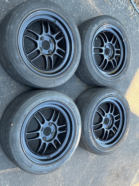 Enkei RPF1 Black Wheels 15x7 (set of 4)