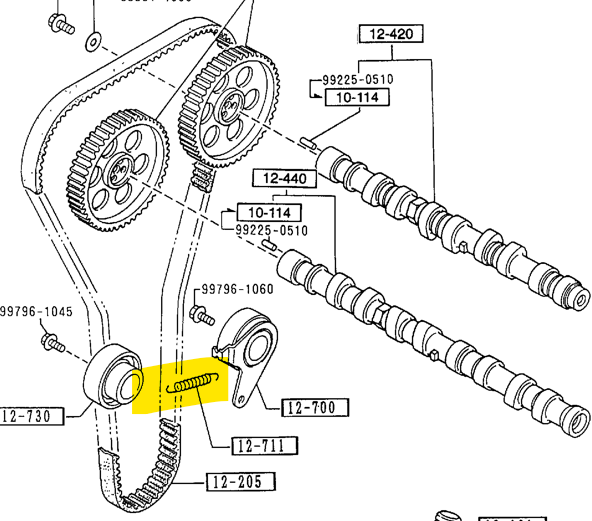 1990-2005 Mazda Miata Timing Tensioner Spring B660-12-711C